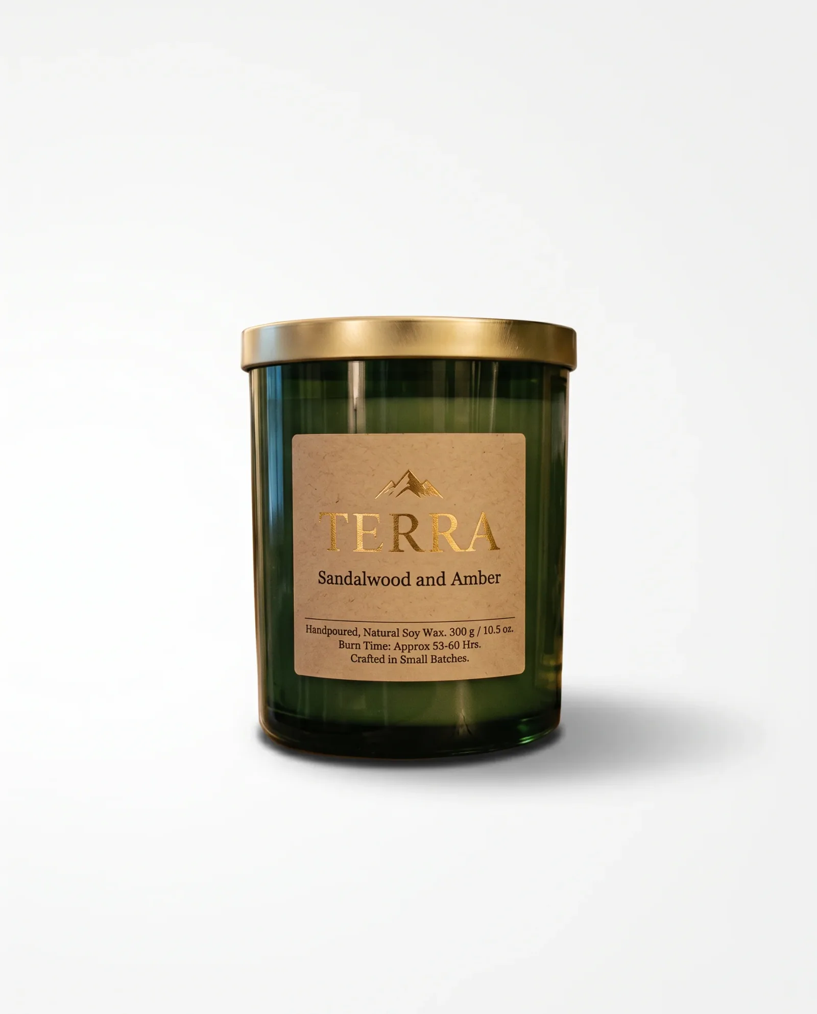 The cut-out candle on white with a natural contact and drop shadow