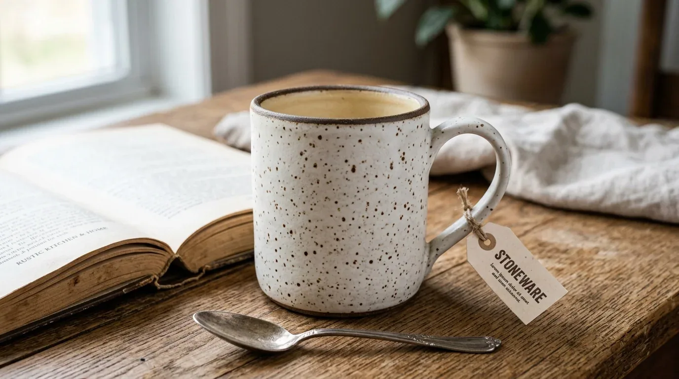 Speckled stoneware mug — the supplier photo