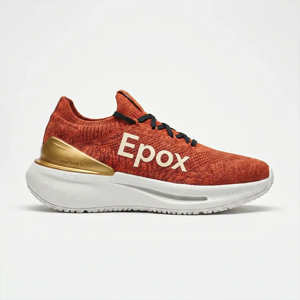 Packshot of a shoe, square — Epox example output
