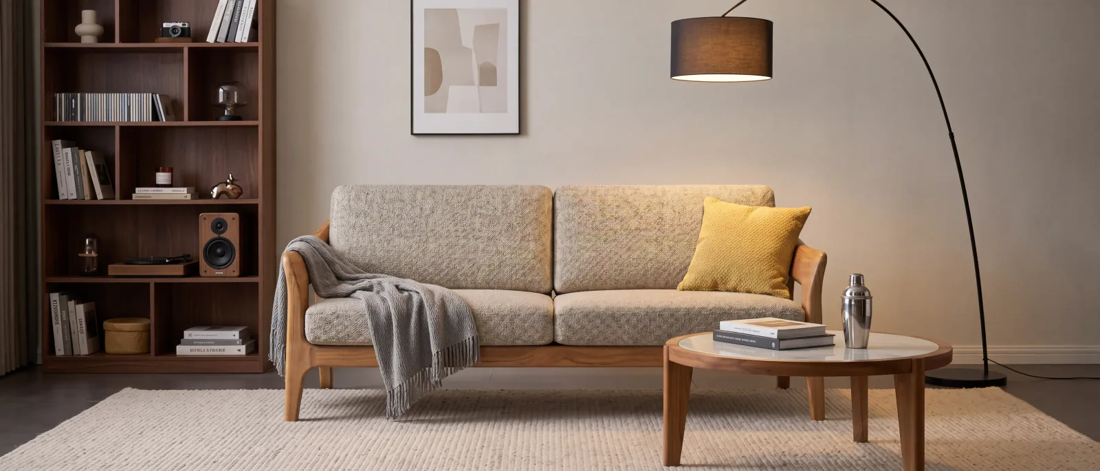 A sofa lifestyle scene used as the source for Epox product video